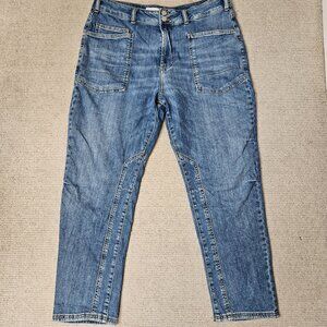 Pilcro Anthropologie The Wanderer Mid-Rise Relaxed Jeans 32 / 14 Blue Denim